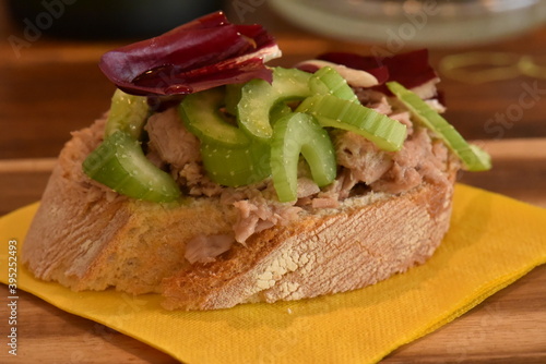 Panino gourmet con radicchio di Treviso alla trattoria Alla Fossetta photo