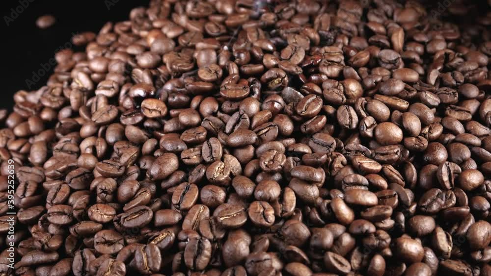 Closeup of coffee beans closeup Closeup of coffee beans closeup
