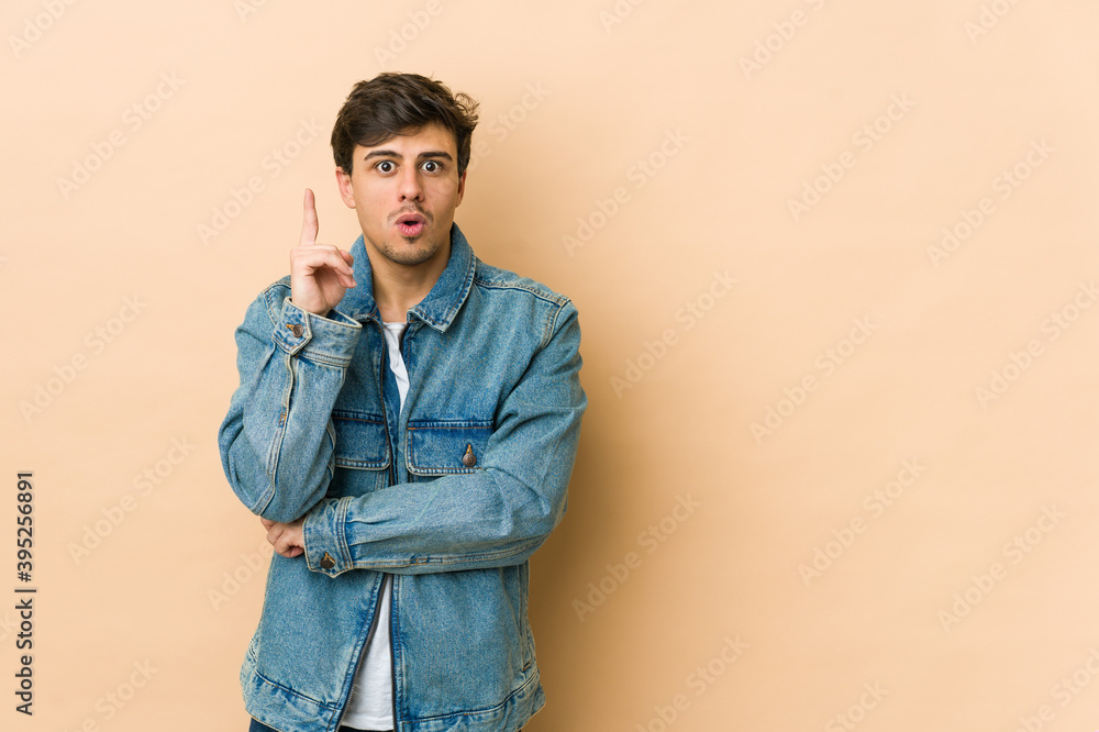 Young cool man having some great idea, concept of creativity. Young cool man having some great idea, concept of creativity.