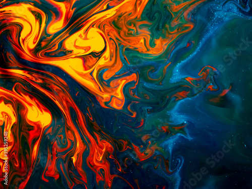Abstract colorful background and texture. Liquid colors illustration.