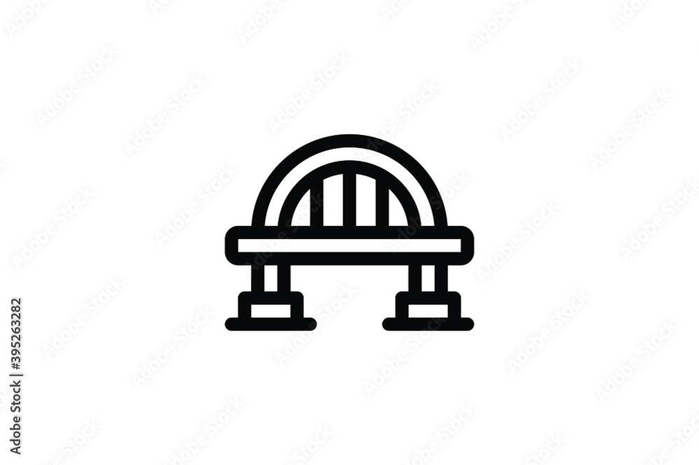 Architecture Outline Icon - Bridge Architecture Outline Icon - Bridge