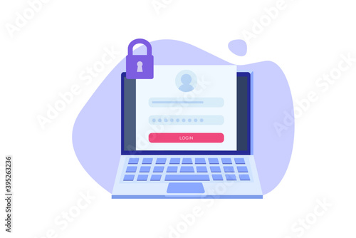 Online registration and sign up, Account authentication concept. Vector UI illustration.