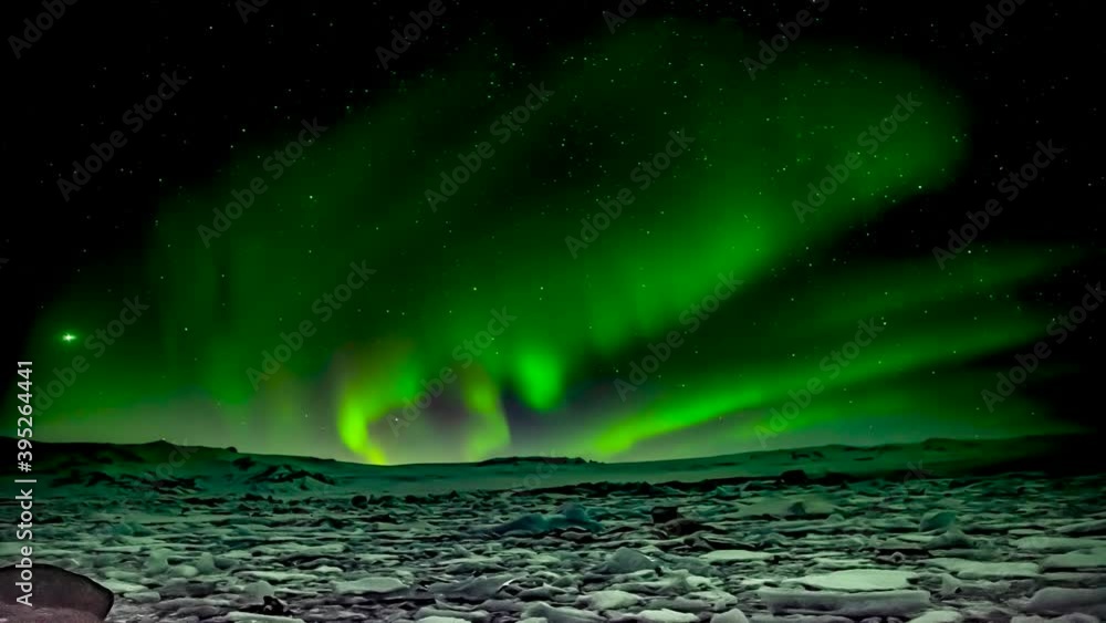 Polarlicht Jökulsarlon Polarlicht Jökulsarlon