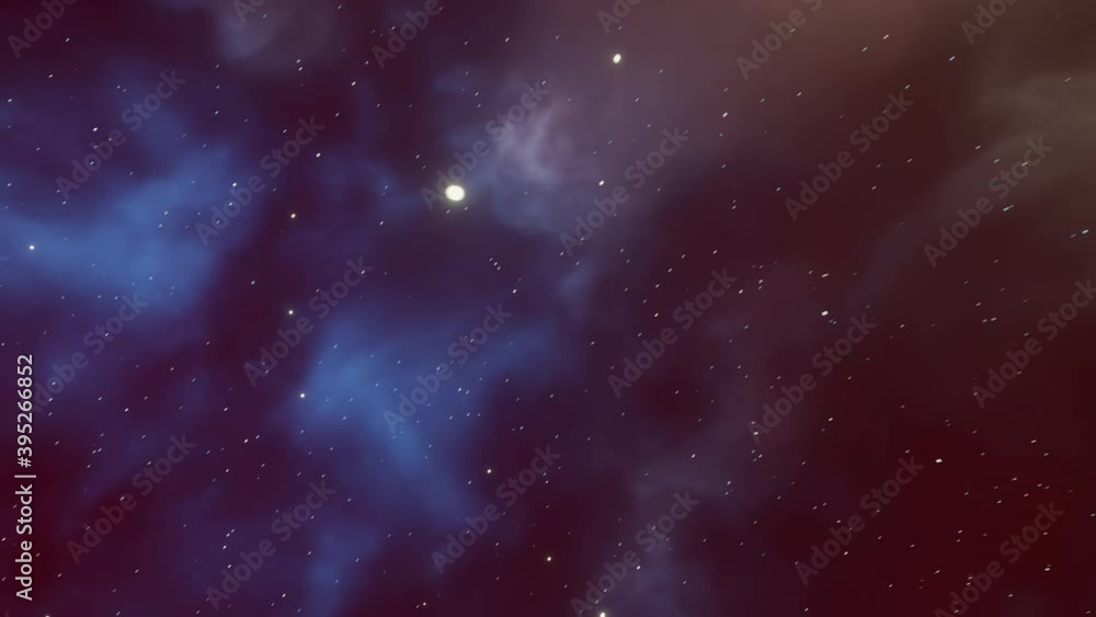 CGI Loopable Animation Space Travel Throug Blue and Orange Stardust, Star Systems and Nebula Clouds. CGI Loopable Animation Space Travel Throug Blue and Orange Stardust, Star Systems and Nebula Clouds.