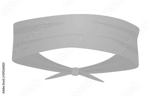 Grey sport head band. vector illustration