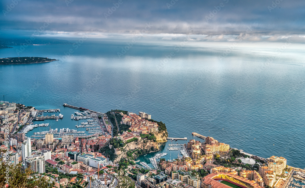 view of Monaco from the top of the mountain