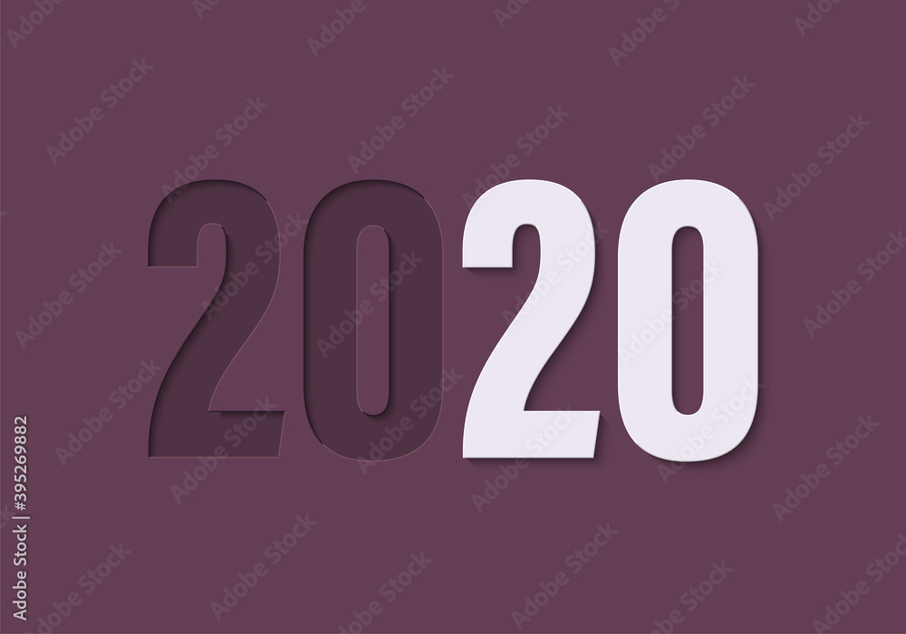 Happy New Year 2020 background. Greeting card 2020 Fonts flyer. Color of date 2020 new year view from above banner. Celebrate brochure icon Happy New Year 2020 background. Greeting card 2020 Fonts flyer. Color of date 2020 new year view from above banner. Celebrate brochure icon