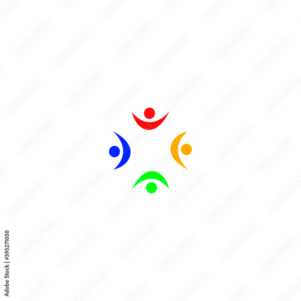COLORFUL PEOPLE TOGETHER SIGN, SYMBOL ISOLATED ON WHITE BACKGROUND COLORFUL PEOPLE TOGETHER SIGN, SYMBOL ISOLATED ON WHITE BACKGROUND