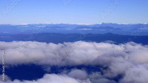 Flying across the beautiful Georgia Lasketi and Texada Island -aerial photo