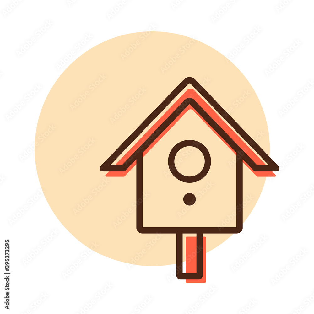 Nesting box or birds house vector icon Nesting box or birds house vector icon