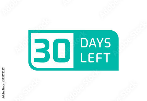 30 Days Left banner on white background, 30 Days Left to Go