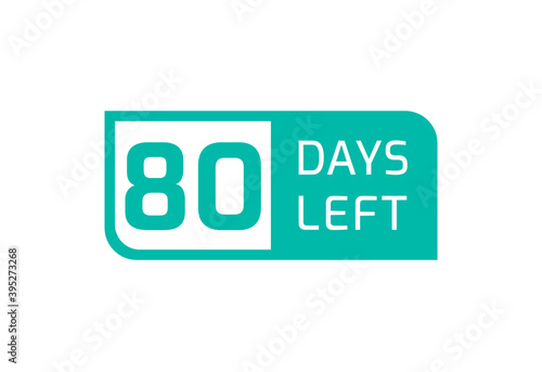 80 Days Left banner on white background, 80 Days Left to Go