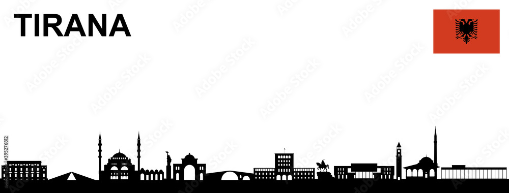 Obraz premium Tirana Albanien Panorama
