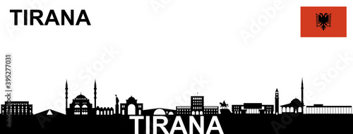 Tirana Albanien Silhouette