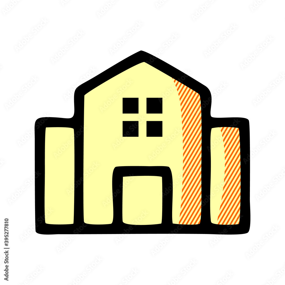 school icon isolated on white background from building collection. school icon isolated on white background from building collection.