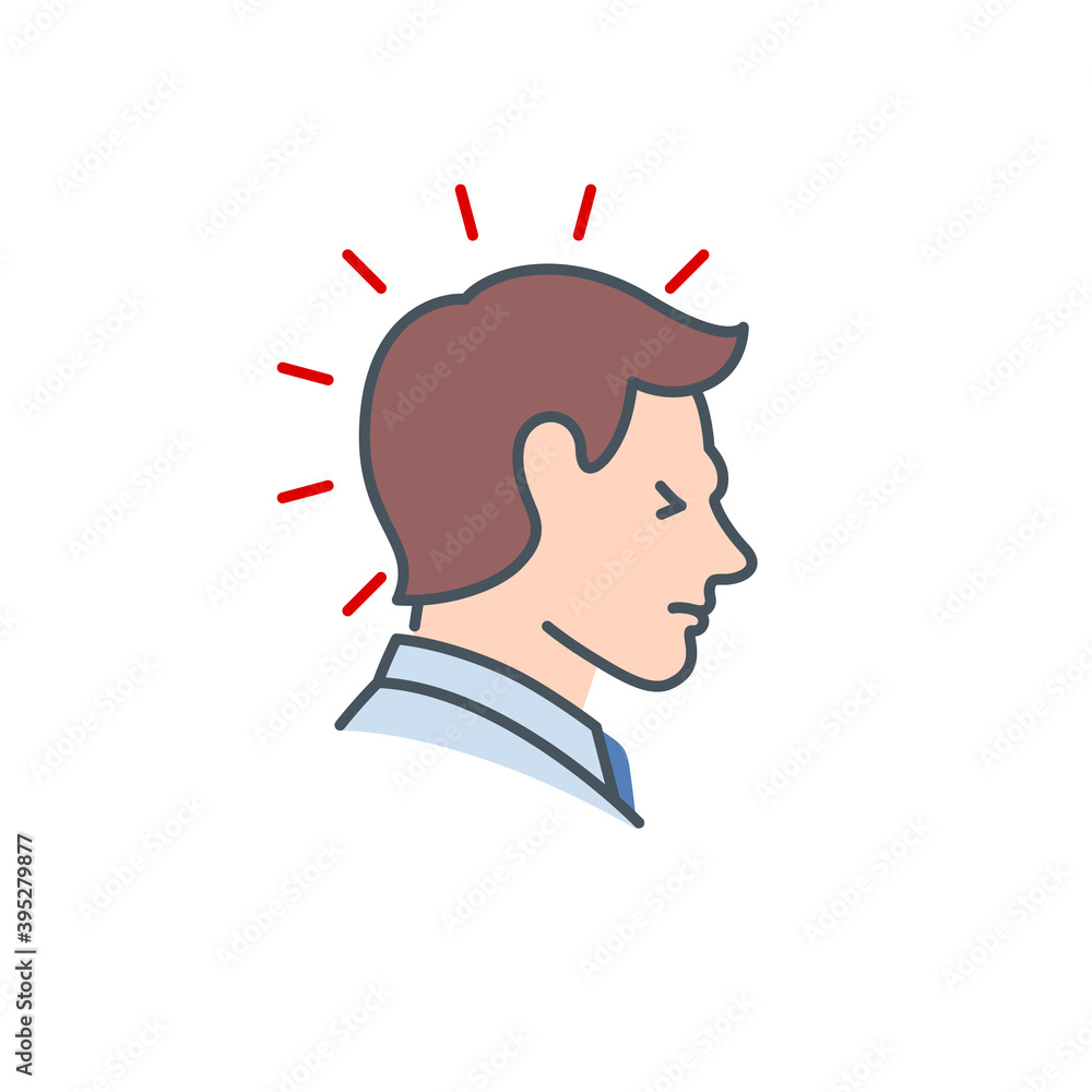 headaches Signs and symptoms Coronavirus single line icon isolated on white. Perfect outline symbol symptoms Covid 19 pandemic banner. diagnostic design element severe headache with editable Stroke headaches Signs and symptoms Coronavirus single line icon isolated on white. Perfect outline symbol symptoms Covid 19 pandemic banner. diagnostic design element severe headache with editable Stroke