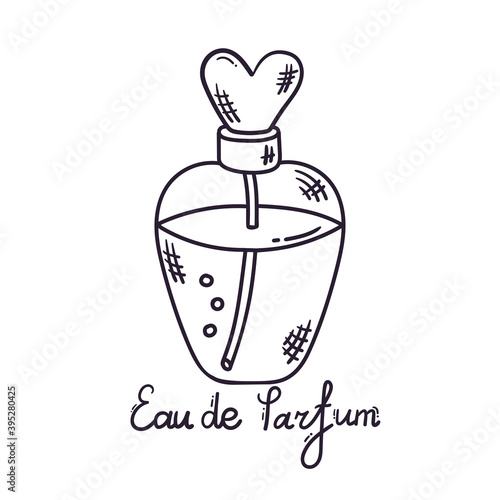 Perfume doodle line vector icon