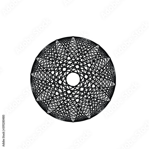 Circle lines . Vector Illustration .Technology round Logo . Design element . Abstract Geometric shape .