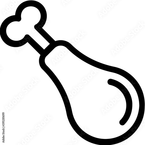 
Drumstick Flat Vector Icon
