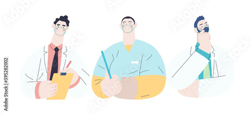 Medical insurance -best doctors -modern flat vector concept digital illustration - medical specialists - doctors and nurses portraits, team of doctors concept, medical office or laboratory