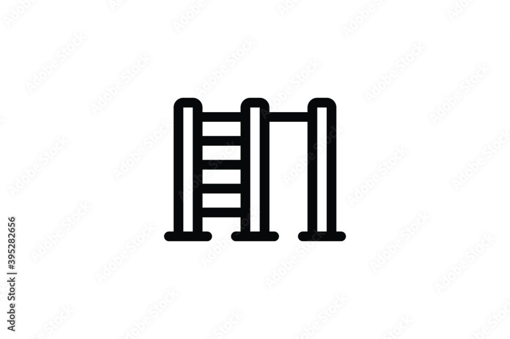Architecture Outline Icon - Exercise Pole Architecture Outline Icon - Exercise Pole