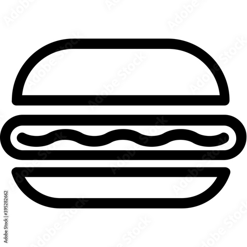  Burger Flat Vector Icon 