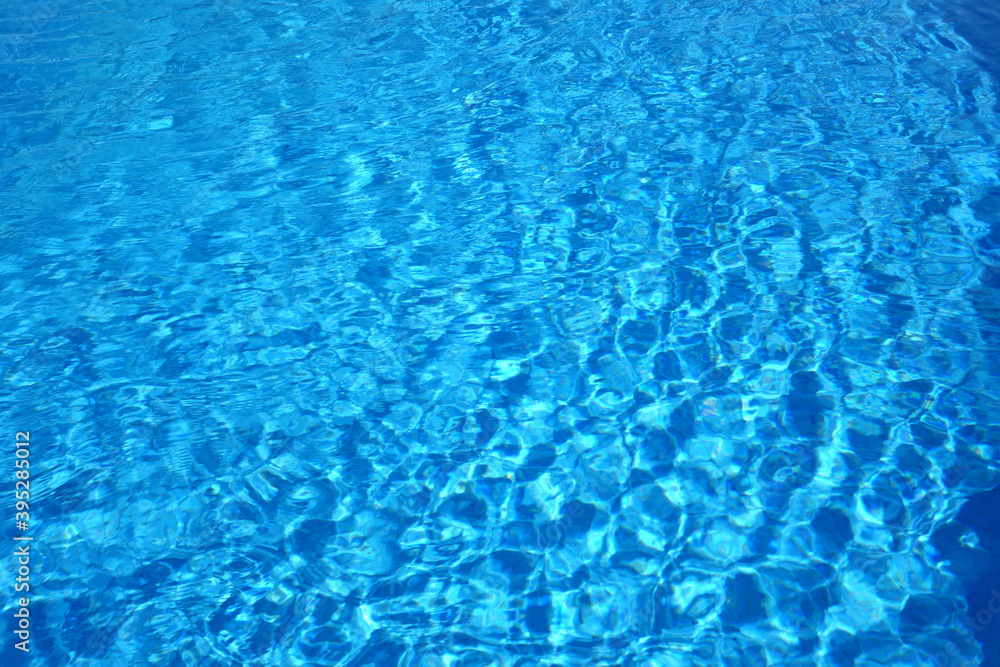 Swimming pool water surface.