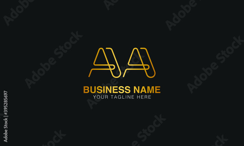 AA A initial based letter typography logo design vector
