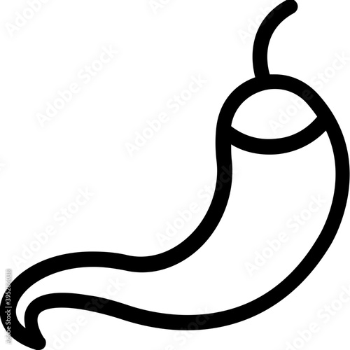 
Chili Pepper Flat Vector Icon
