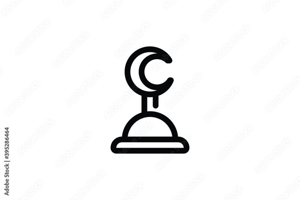 Architecture Outline Icon - Islamic Tomb Architecture Outline Icon - Islamic Tomb