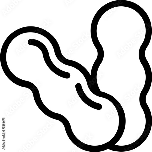 
Peanut Flat Vector Icon
