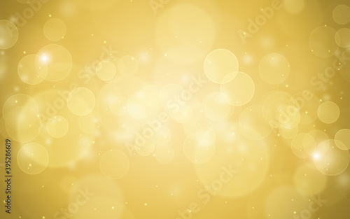 Golden bokeh blur background. Christmas and New year light abstract concept. photo