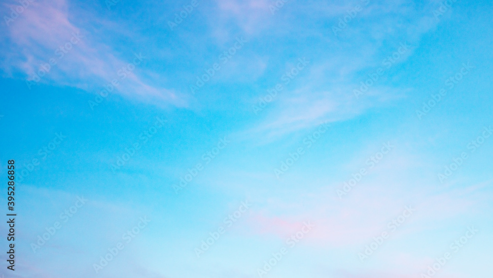 blurred soft natural blue sky and clouds, background for aesthetic creative design