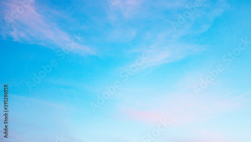 blurred soft natural blue sky and clouds, background for aesthetic creative design