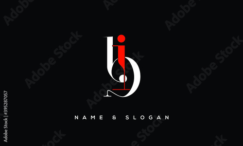 IB, BI, I, B  Abstract Letters Logo Monogram