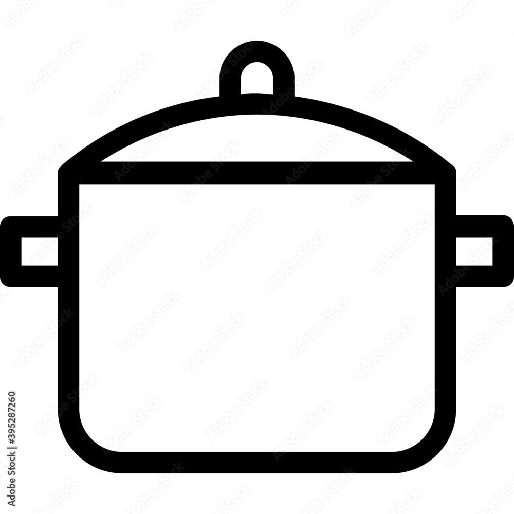 Obraz premium Cooking Pot Flat Vector Icon 
