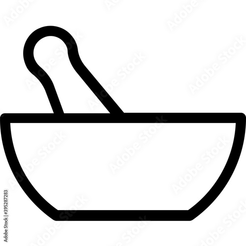 
Mortar Pestle Flat Vector Icon
