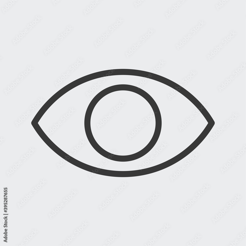 Eye icon isolated on background. Vision symbol modern, simple, vector, icon for website design, mobile app, ui. Vector Illustration Eye icon isolated on background. Vision symbol modern, simple, vector, icon for website design, mobile app, ui. Vector Illustration