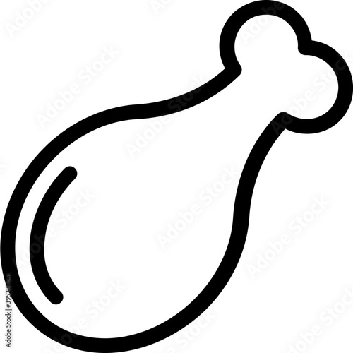 
Drumstick Flat Vector Icon
