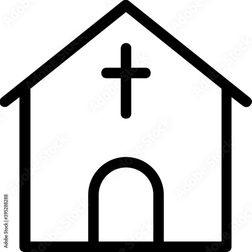 
Church Vector Line Icon

