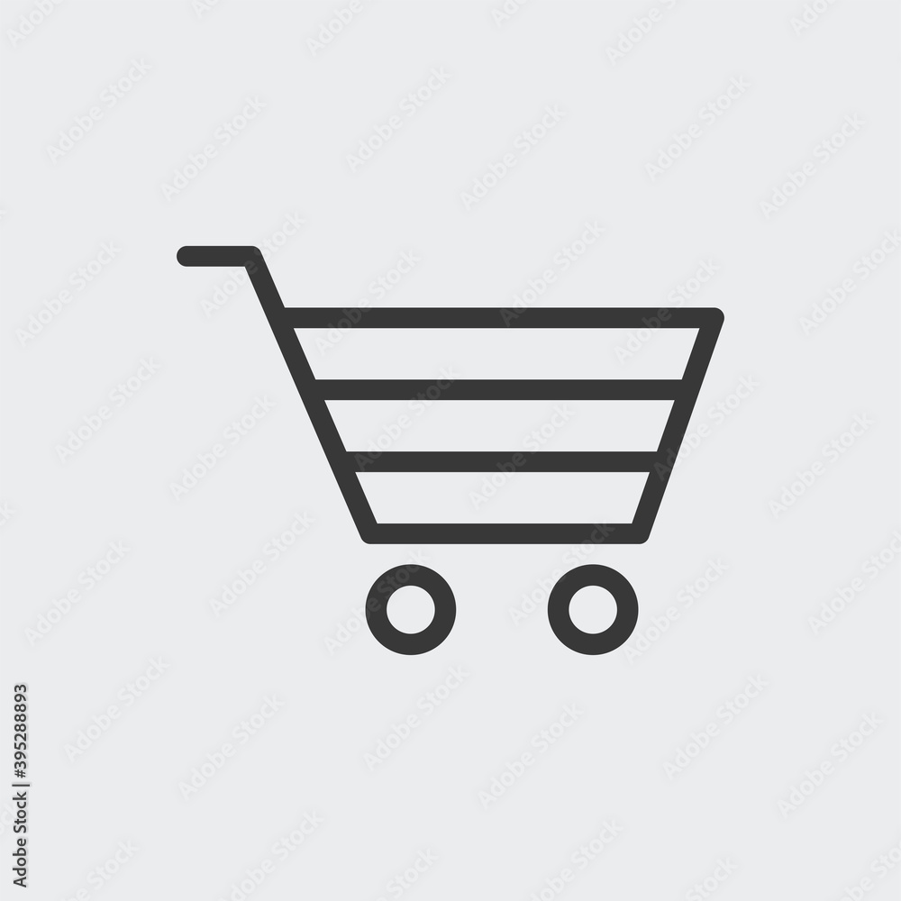 Shopping cart icon isolated on background. Trolley symbol modern, simple, vector, icon for website design, mobile app, ui. Vector Illustration Shopping cart icon isolated on background. Trolley symbol modern, simple, vector, icon for website design, mobile app, ui. Vector Illustration