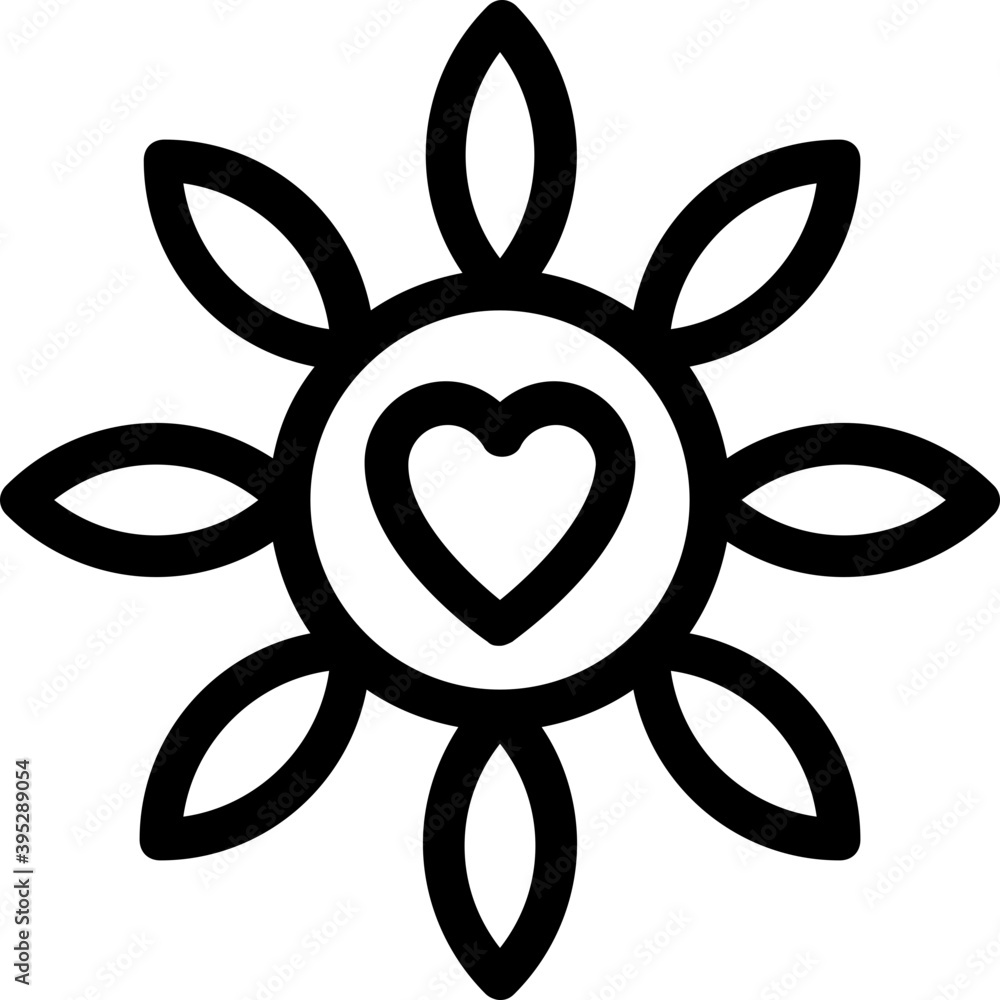 Heart Rose Vector Line Icon
Heart Rose Vector Line Icon