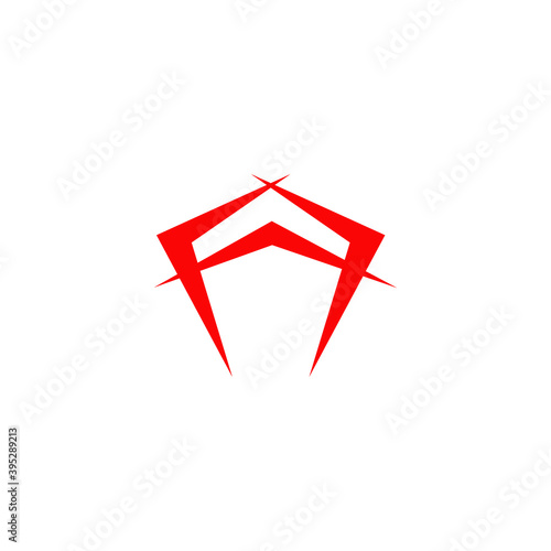 Dojo building icon logo design template