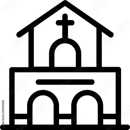 
Church Vector Line Icon
