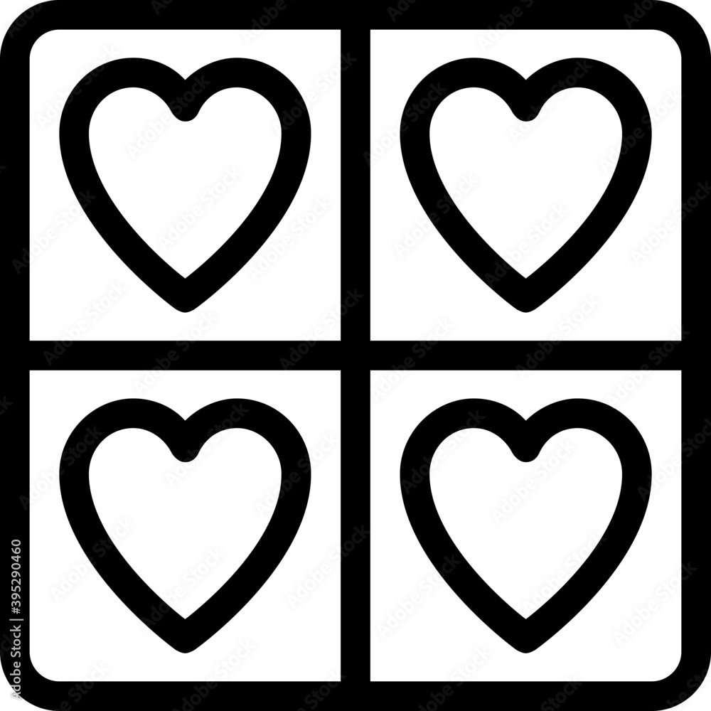 
Hearts Vector Line Icon
