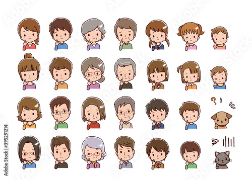 Illustration icons for various families