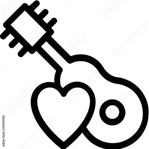 
Guitar Vector Line Icon
