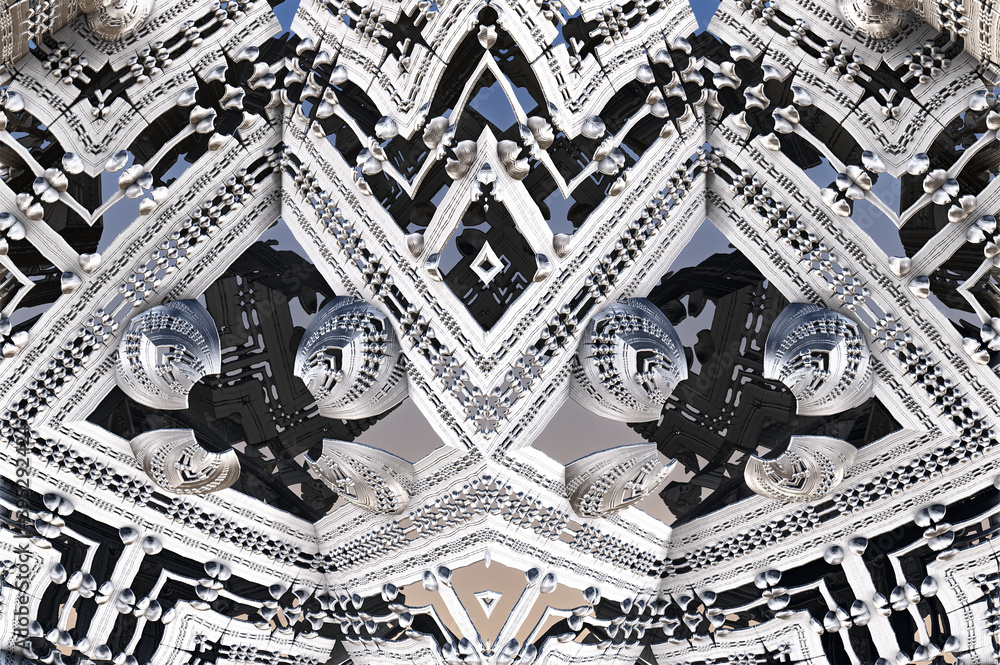 Obraz premium Fractal 3D background, abstract 3D illustration, element for design