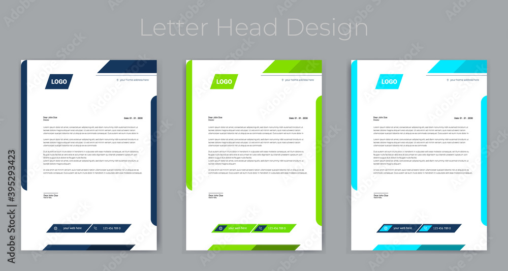 Clean And Modern Colorful Letterhead Design Clean And Modern Colorful Letterhead Design