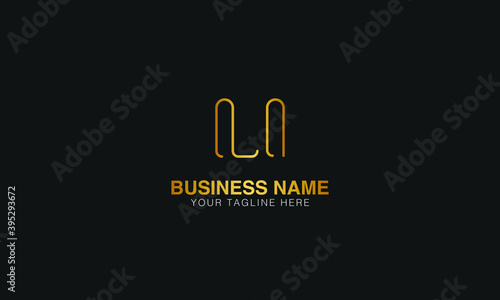 LI L I initial based letter typography logo design vector 